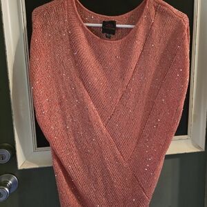 2b bebe Coral Sequin Knit Wrap Sweater